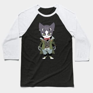 Nyanta Cat Shiroe Friend Baseball T-Shirt